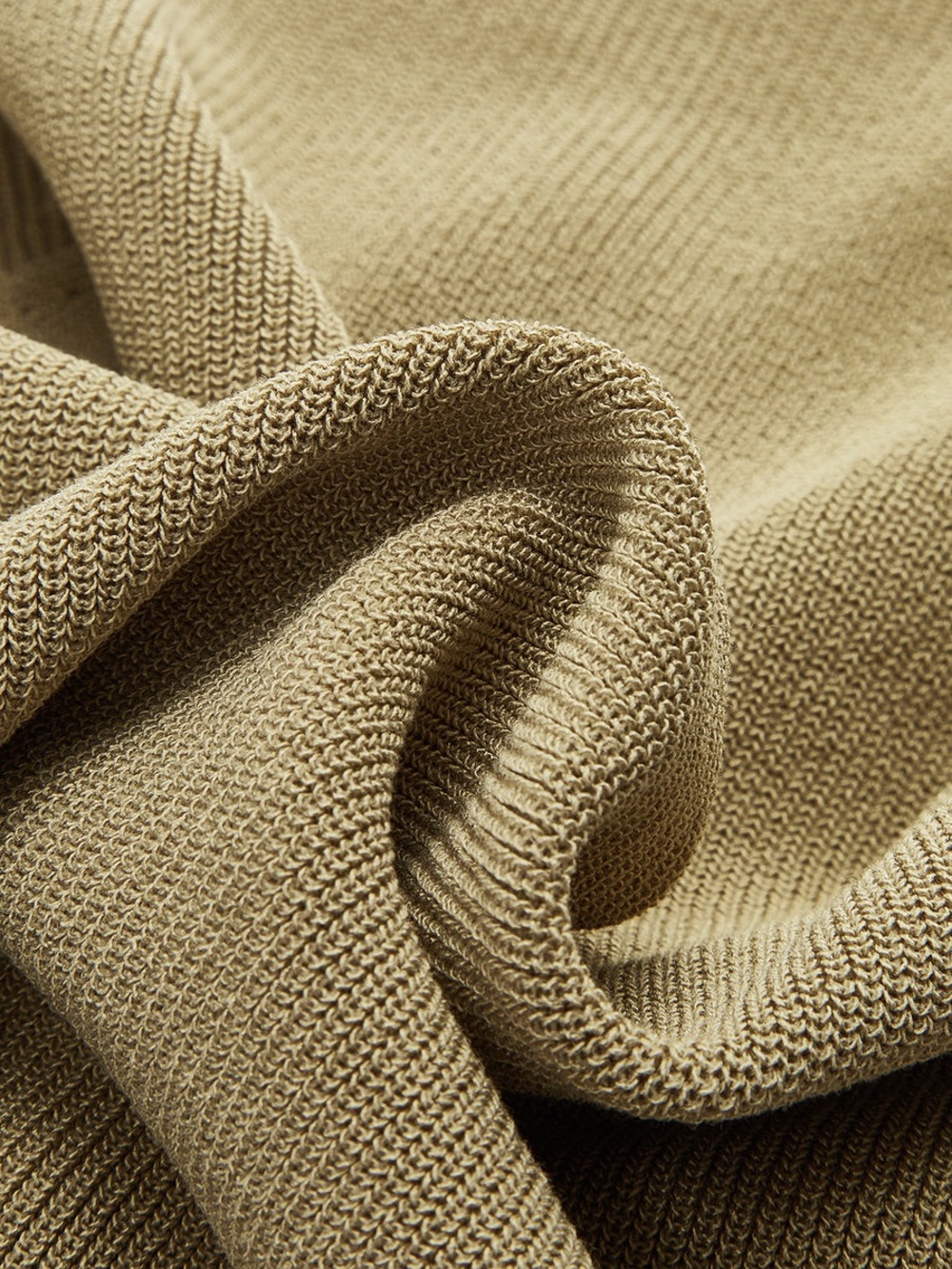 Commense Knit Twist-Front Tank Top Khaki - Picture 4 of 4